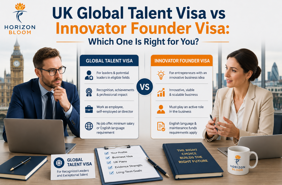 UK Global Talent Visa vs Innovator Founder Visa
